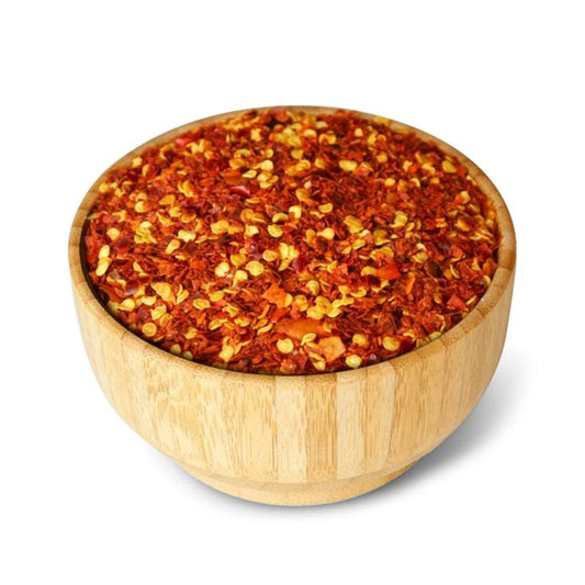 Crushed Chilli Flakes sold by The Eco Basket, Ireland's largest wholefoods supplier, in the UK and Ireland.