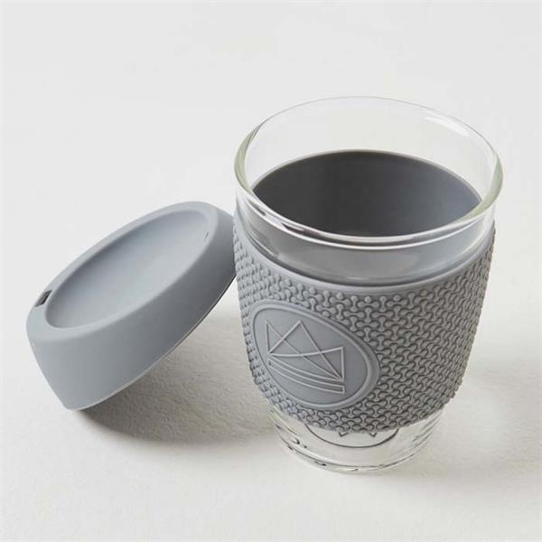 Reusable Glass Coffee Cup - Forever Young-  12Oz - The Eco Basket